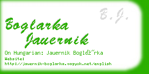 boglarka jauernik business card